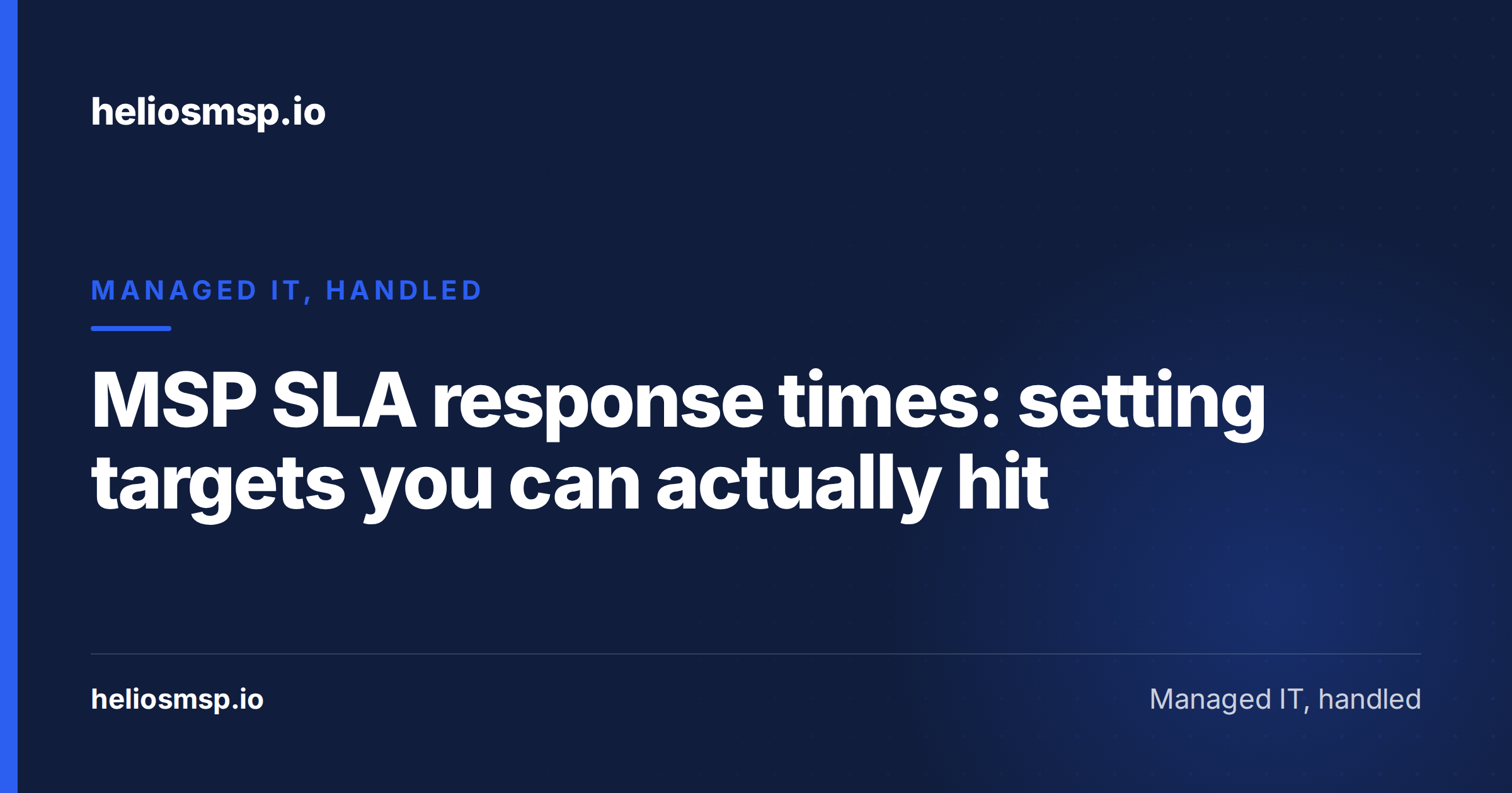 MSP SLA response times: setting targets you can actually hit