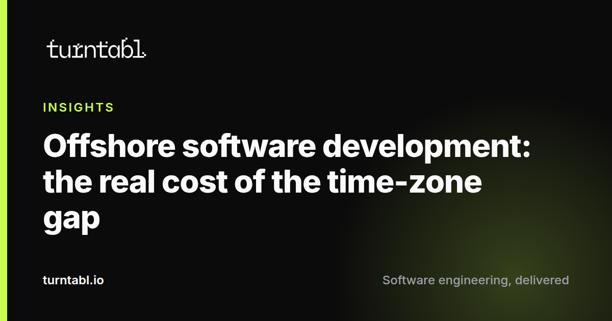 Offshore software development: the real cost of the time-zone gap
